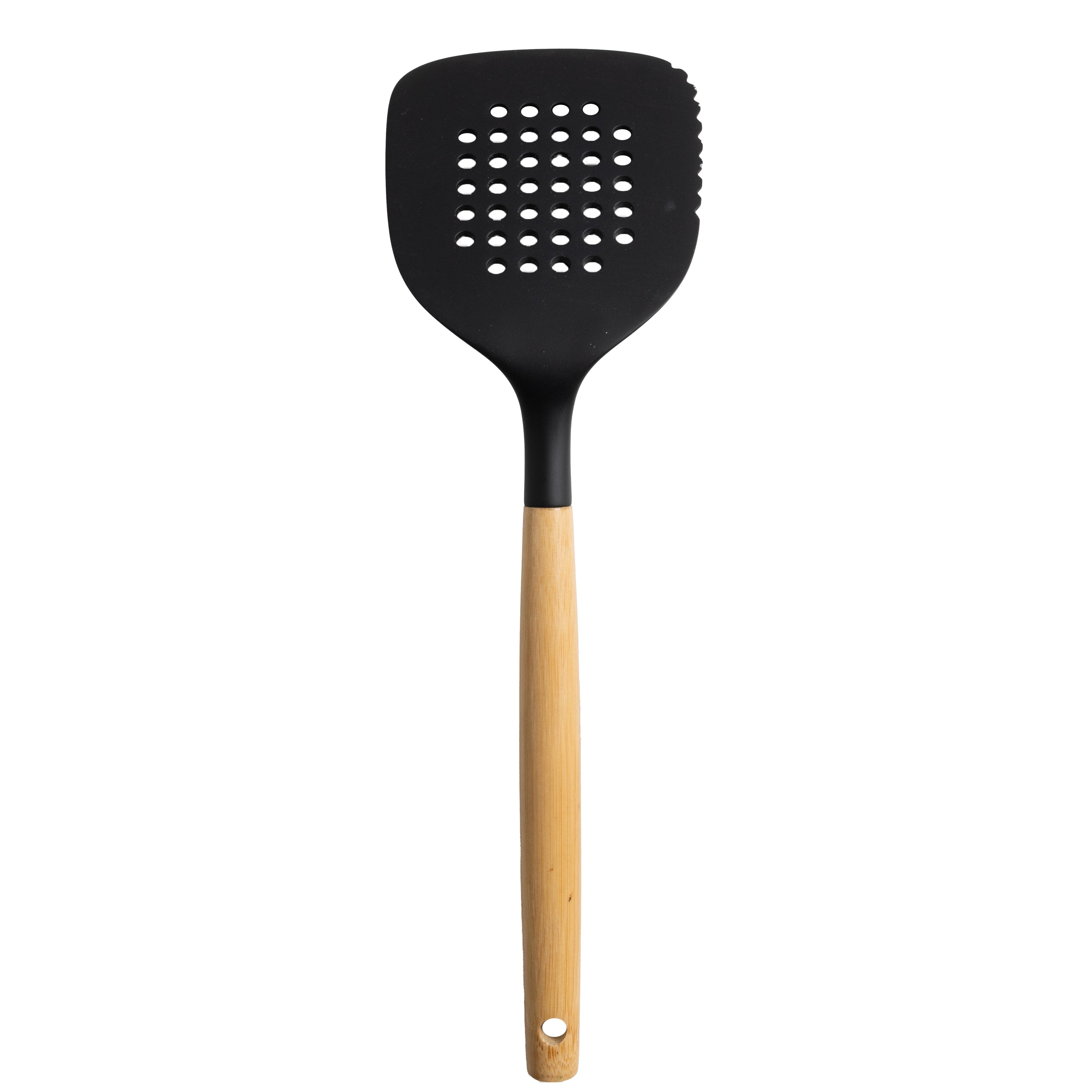 Heavy Duty Kitchen and Cooking Utensil Turner, 13" L, Black - Multi-Purpose Hand Tool for Daily Meal Prep Detail