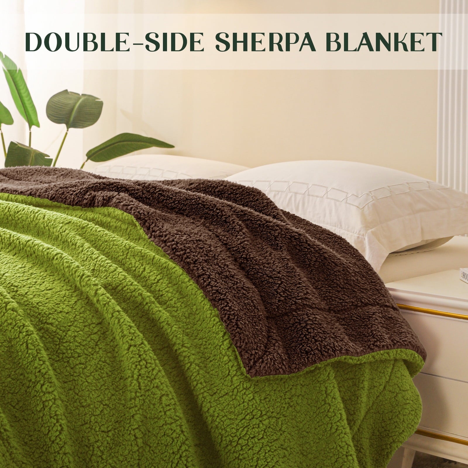 Super Soft Flannel Reversible Sherpa Fleece Throw Blanket for Couch, Soft Plush Blanket for Bed Sofa, Warm Fluffy Blankets for All Seaso... - Luxury Knitted Decorative Throw Blanket with Fringes Detail