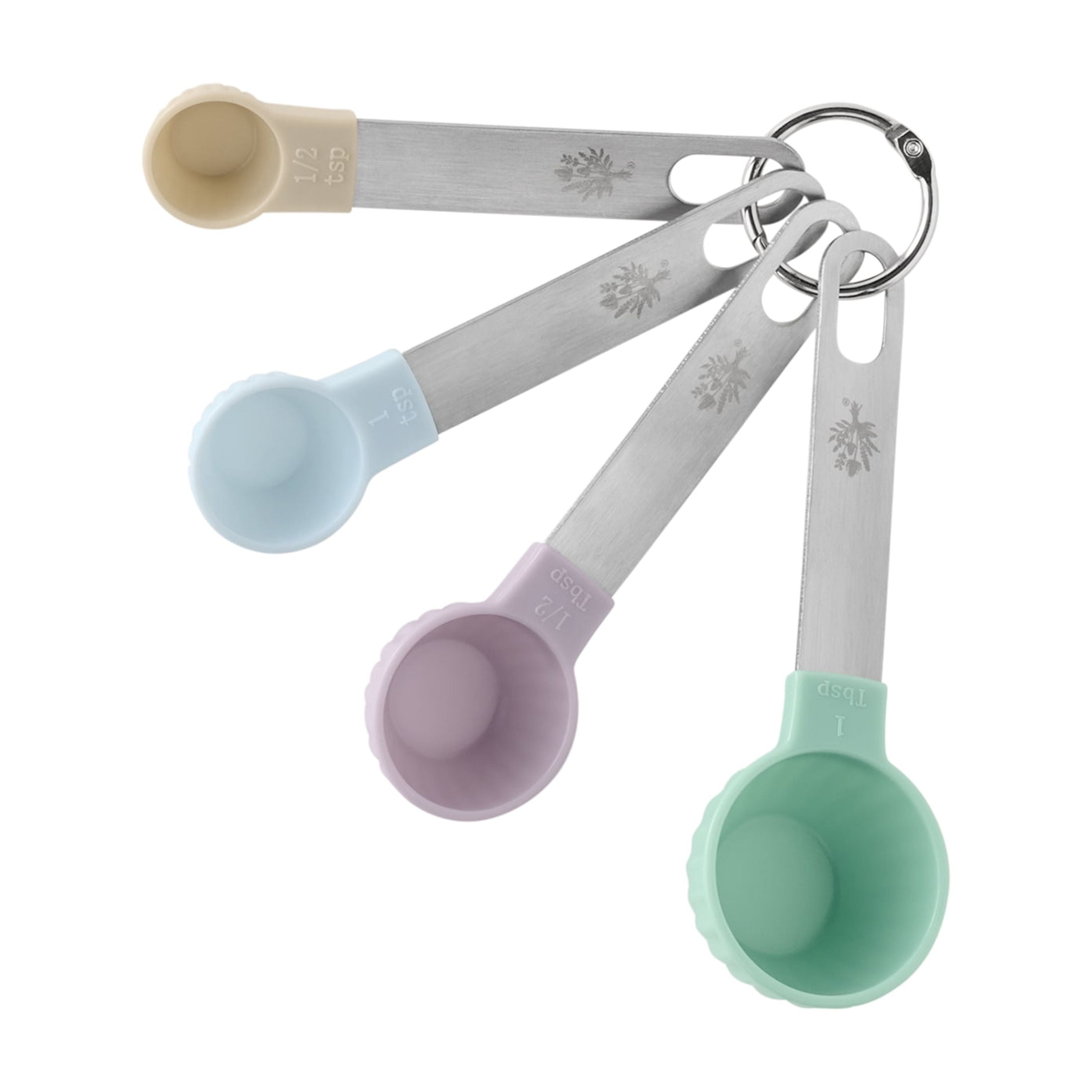 Premium Kitchen 8-Piece Plastic Measuring Cup and Spoon Set, Multicolor - Premium Stainless Steel Garlic Presser & Peeler Detail