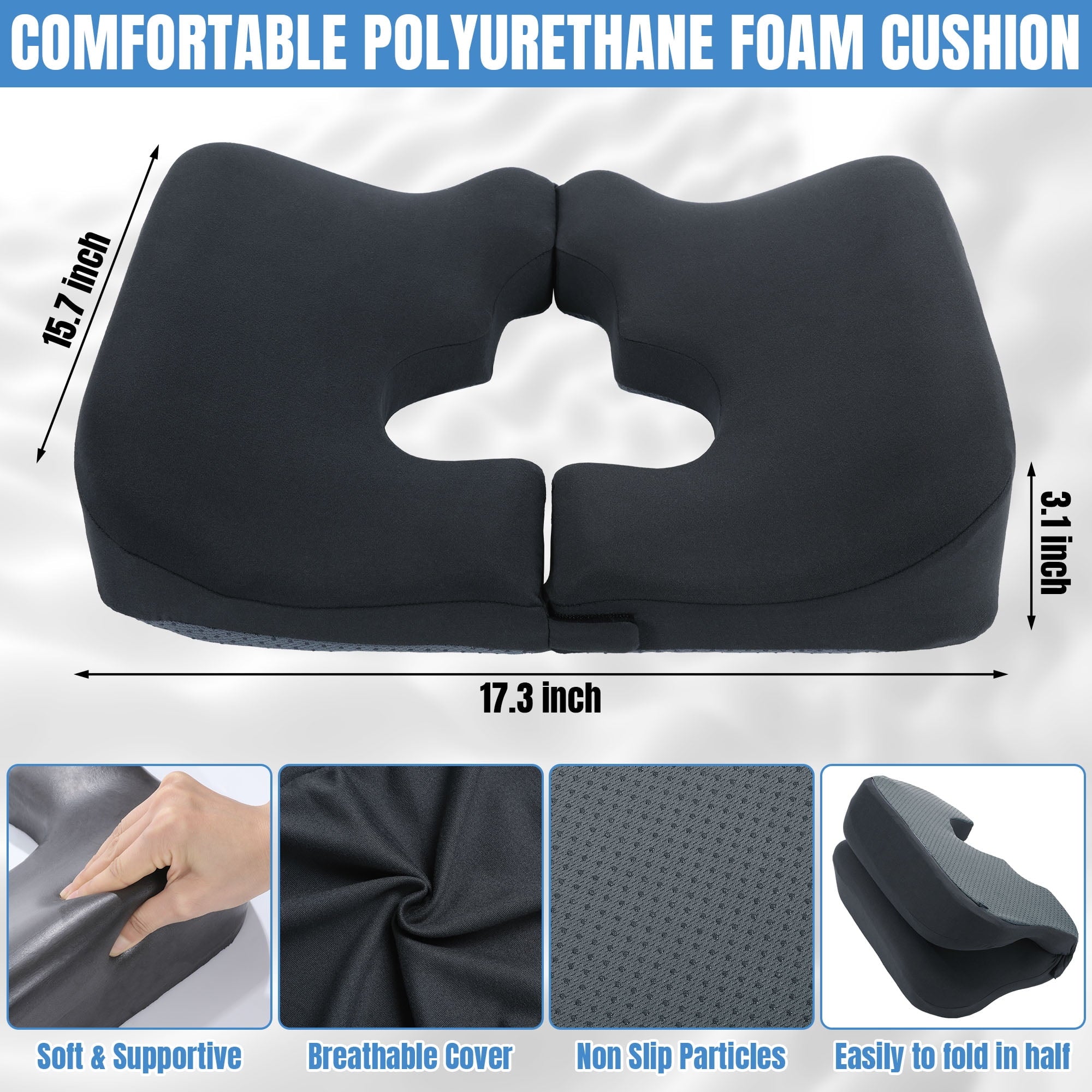 Ergonomic Memory Foam Memory Foam Bed Sore Cushions for Butt, Bedsore Pressure Relief Pillow for Sleeping and Sitting,Cushion for Bed Sores... - Hotel Quality Plush Sleeping Pillows Detail