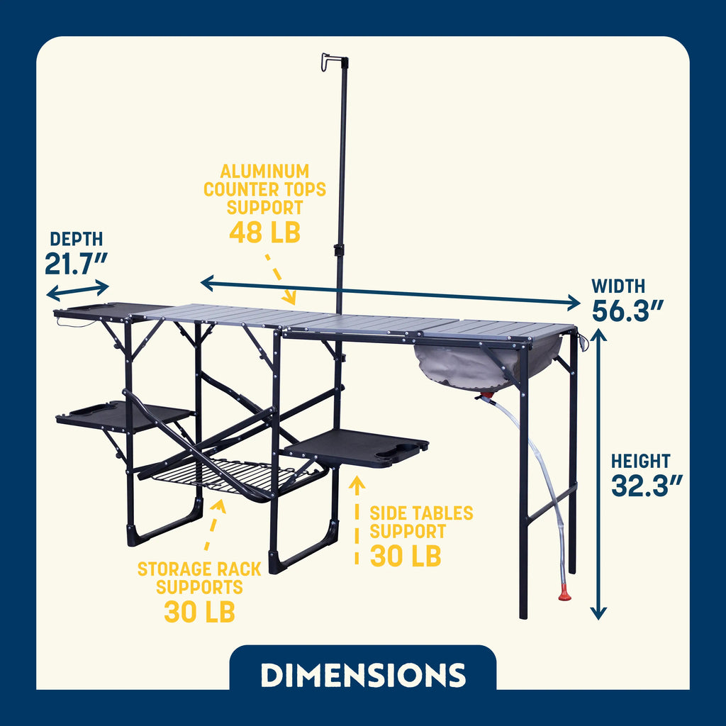 Stainless Steel BBQ Master Cook Station - Choice 171 - Multi-Purpose Outdoor Culinary Cooking Set Detail