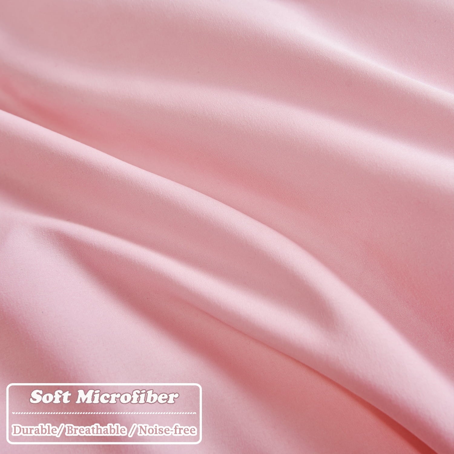 Hypoallergenic Cloud Pink Full Size Comforter Set Pom Fringe 3 Pcs Boho Chic Cute Ball Pom Blush Bedding Set Cali Soft Lightweight Solid B... - Cloud-Like Soft Lightweight Bed Comforter Detail
