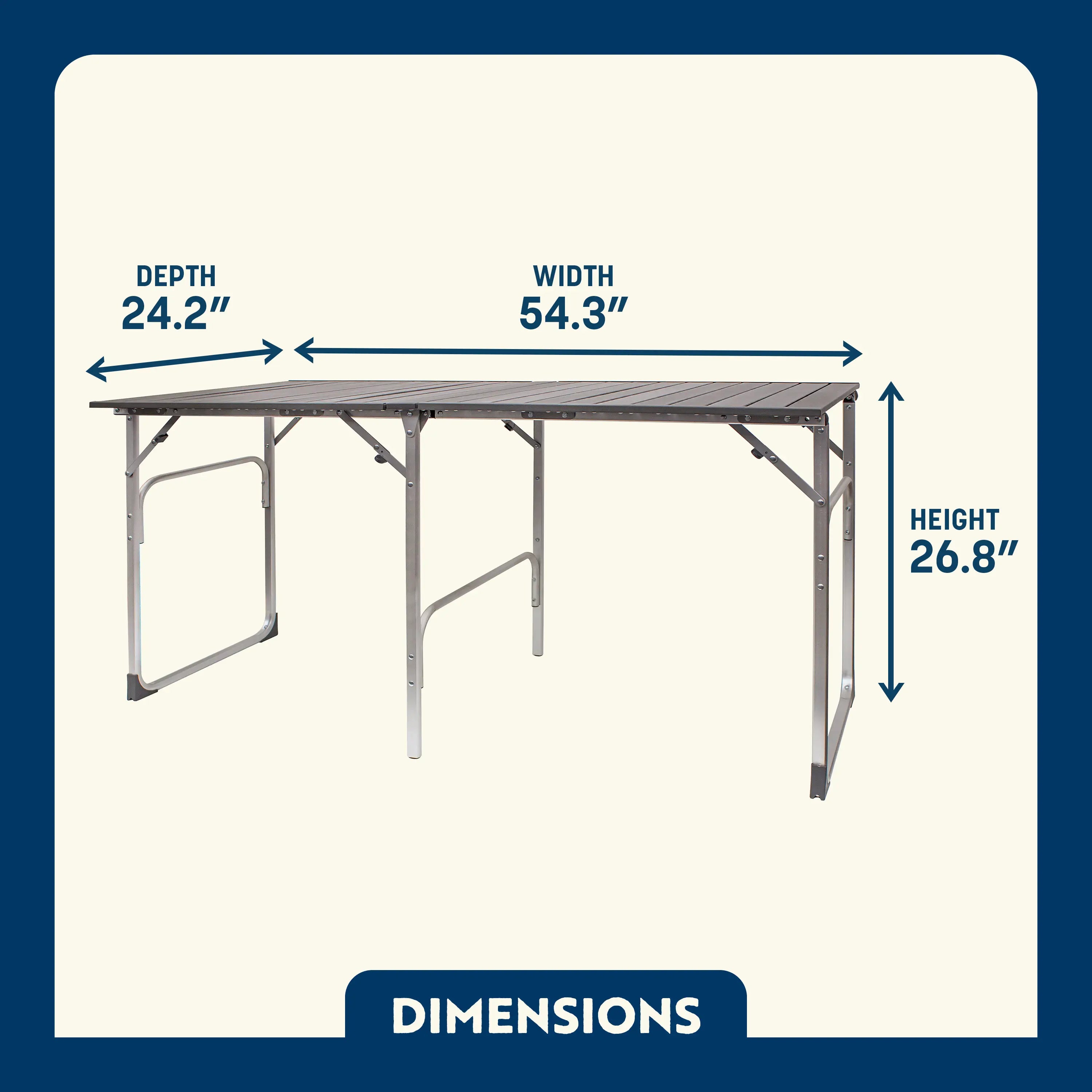 Portable Staging Slim-Fold Table - Choice 196 - Multi-Functional Heavy-Duty Grilling Table Counter Detail