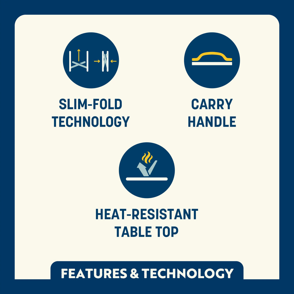 Portable Staging Slim-Fold Table - Choice 196 - Multi-Functional Heavy-Duty Grilling Table Counter Detail