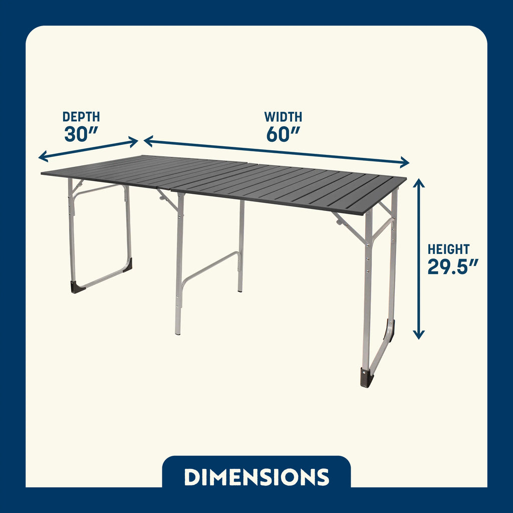 Heat-Resistant Slim-Fold Table XL - Choice 651 - Multi-Functional Heavy-Duty Grilling Table Counter Detail