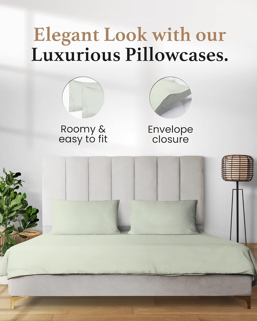 Wrinkle-Resistant Queen Size Flat Sheet Only - Hotel Style 100% Egyptian Cotton Sheet, Soft & Breathable, Sateen Weave 800 Thread Count... - Luxury Bed Sheet Set with Deep Pockets Detail