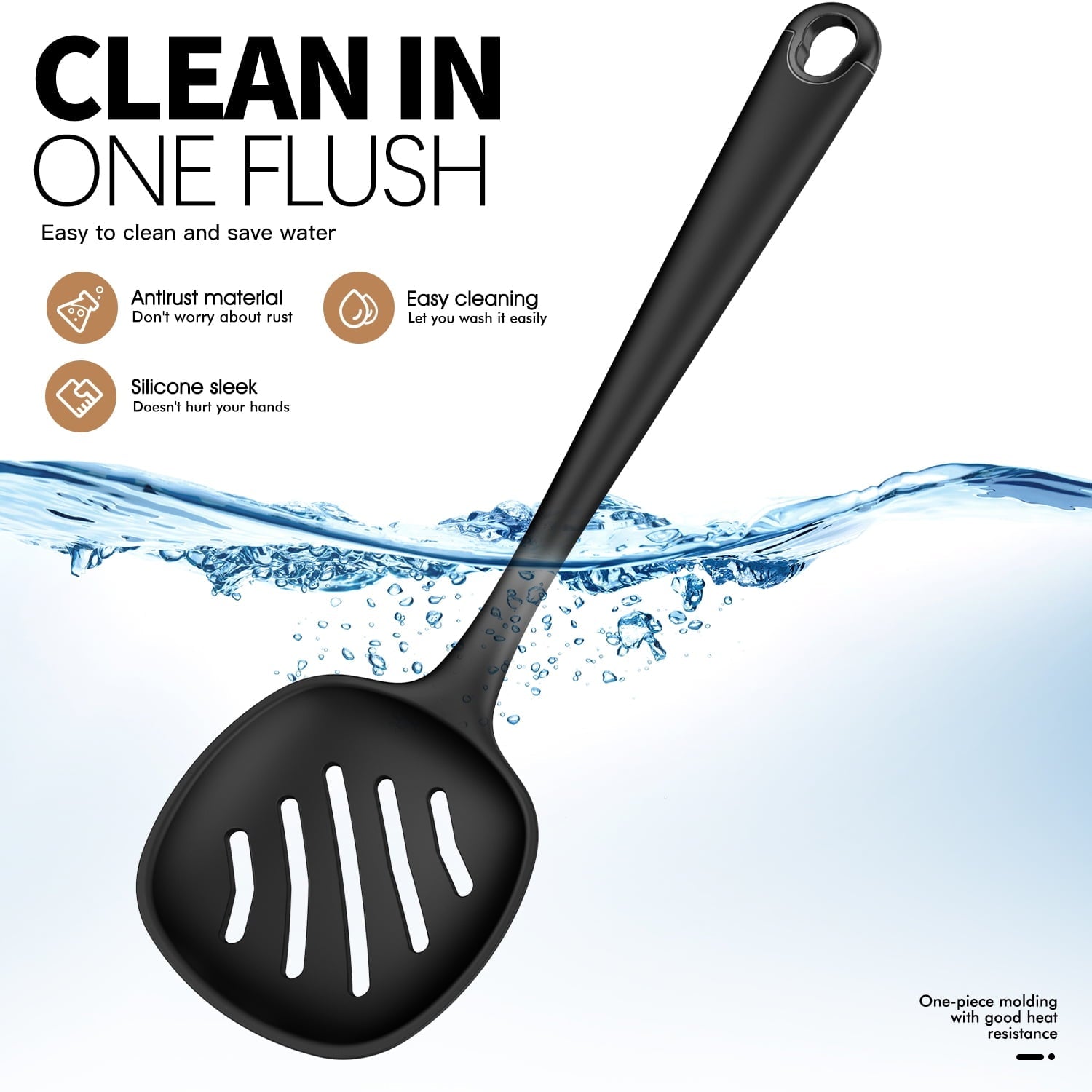 Premium Silicone Silicone Kitchen Utensils Set, 600°F Heat Resistant Silicone Cooking Utensils, Spatula, Spoon, Whisk, Tongs, Kitchen ... - Durable Turner & Ladle Utensil Set for Home Chefs Detail