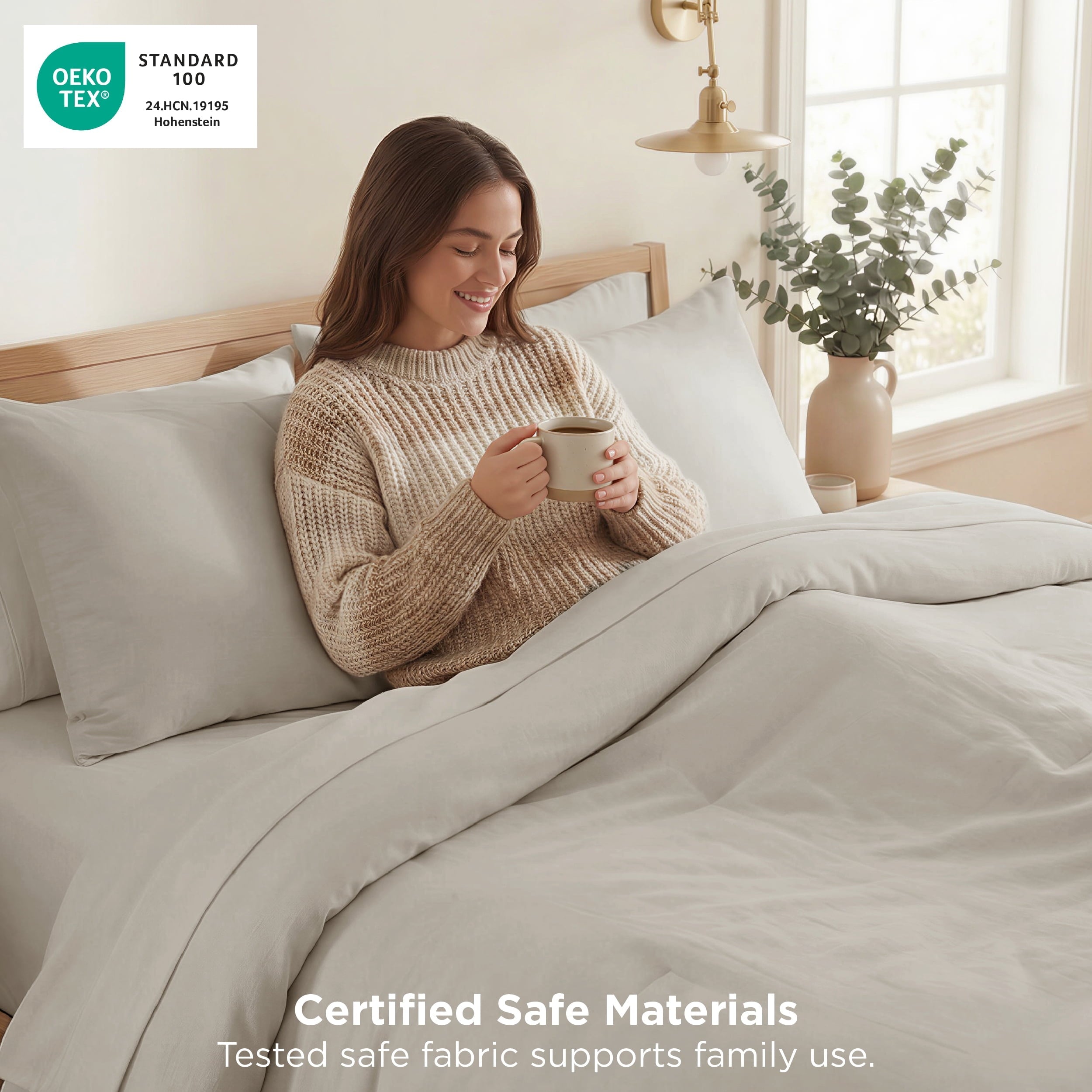 Heavyweight Warmth 3 Pieces Queen Comforter Bedding Set, Beige Bed Comforter Set for All Seasons, 1 Lightweight Prewashed Comforter and ... - Hypoallergenic Ultra-Fluffy Quilt for Winter Detail