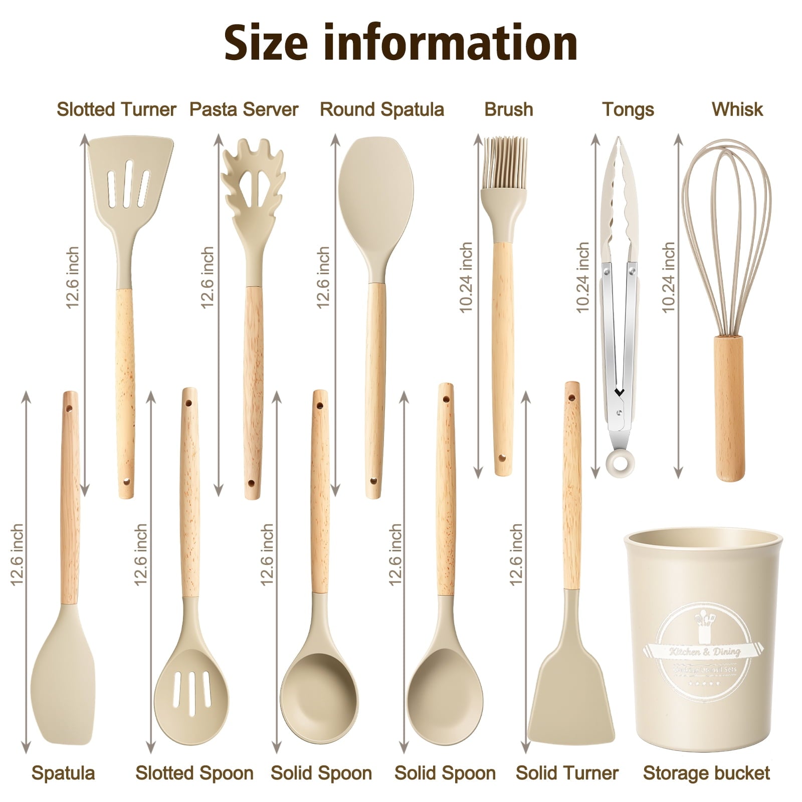 Durable Steel Silicone Cooking Utensils Set, Heat Resistant Kitchen Tools, 36 PCS Non-Stick Silicone Cooking Kitchen Utensils, Khaki - Heavy Duty Stainless Steel Kitchen Shears Detail