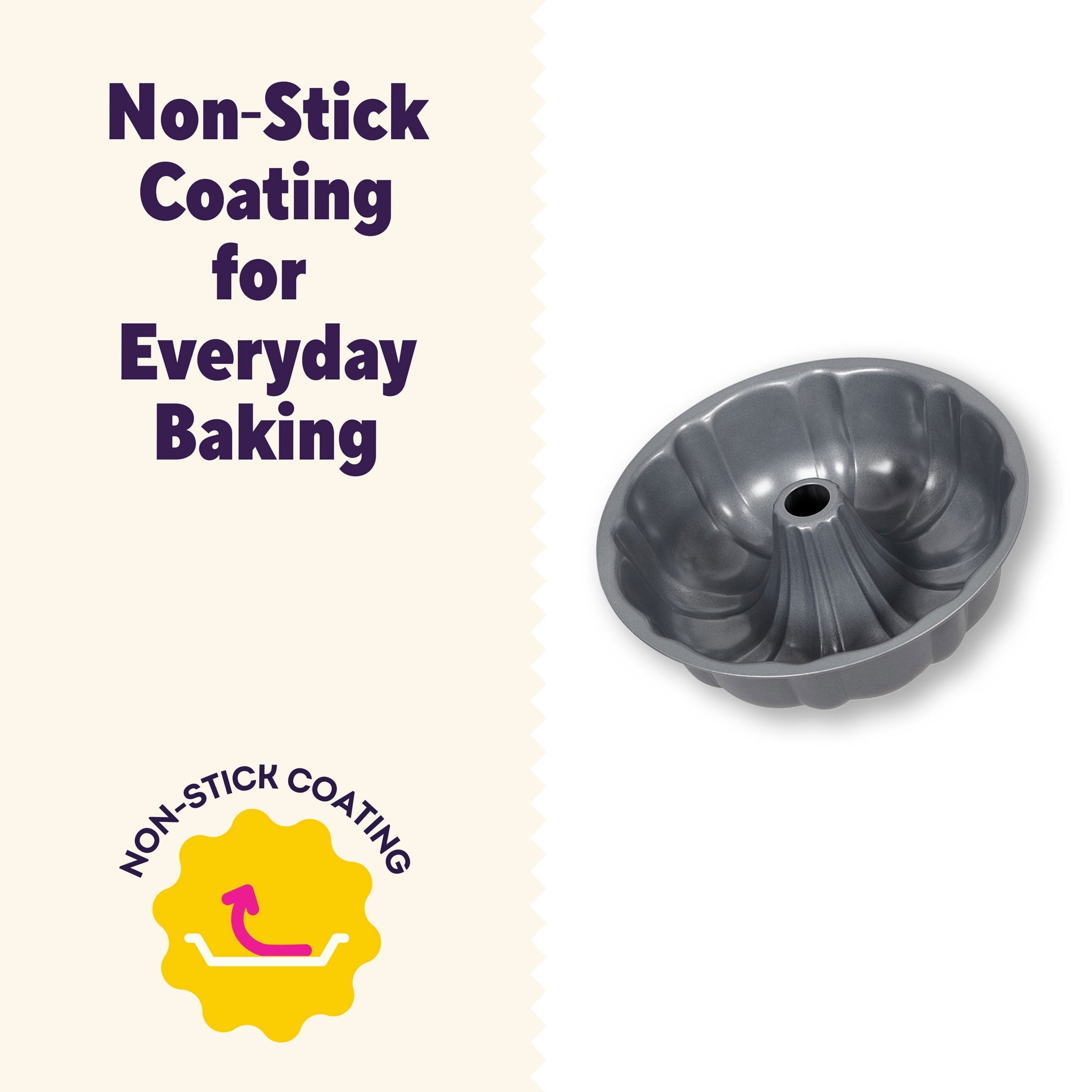 Ergonomic Manual Everyday Non-Stick Bundt Cake Pan 6" Fluted Tube Baking Pan, Packaging May Vary - Premium Stainless Steel Garlic Presser & Peeler Detail