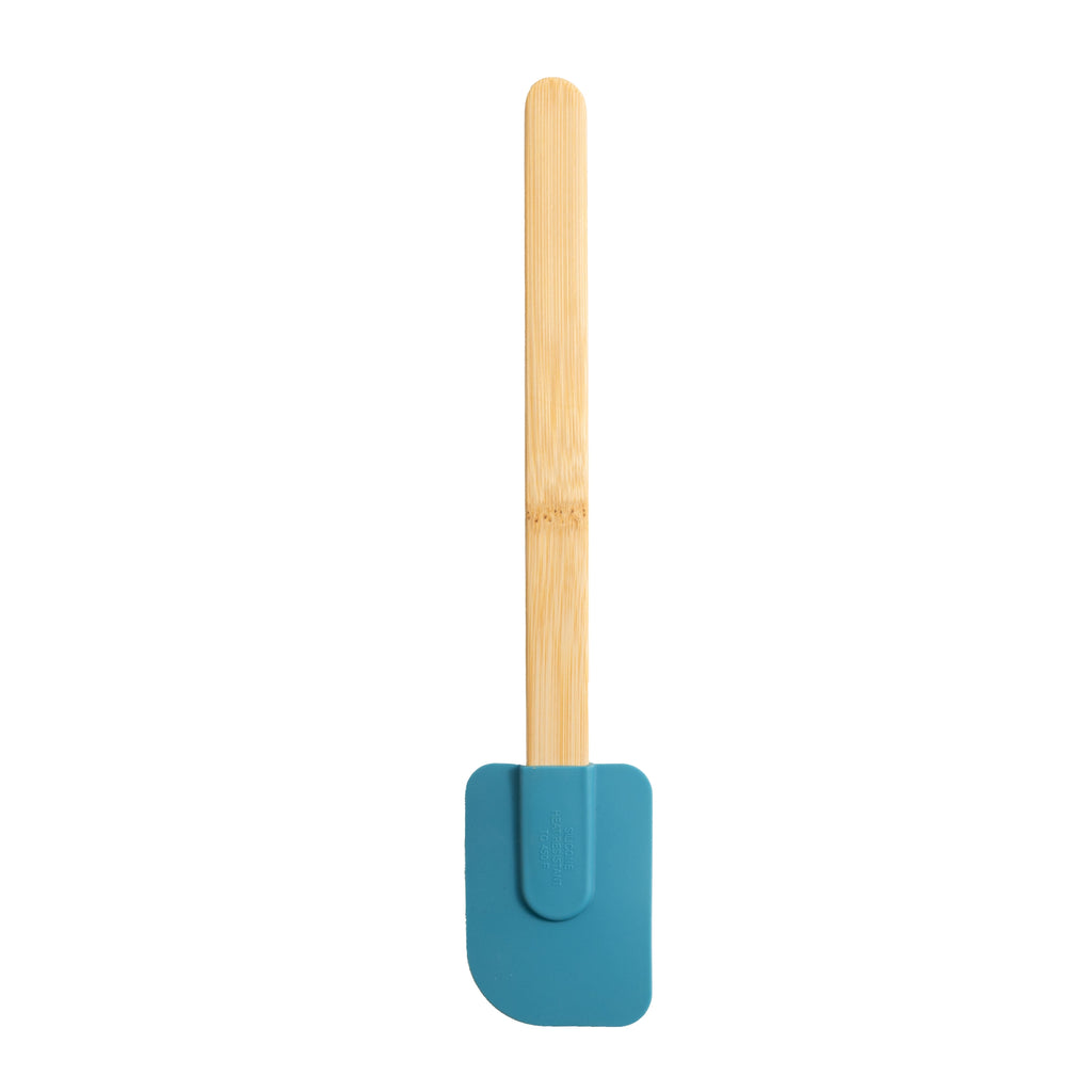 High-Precision Silicone Spatulas Set 4 with Bamboo Handles, Blue - Multi-Purpose Hand Tool for Daily Meal Prep Detail