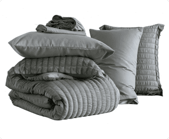 All-Season 7 Piece Queen Comforter Set, Bed in a Bag with Sheets, Pillowcases & Shams, All Season Soft Bedding, Cozy and Lightwe... - Cloud-Like Soft Lightweight Bed Comforter Detail