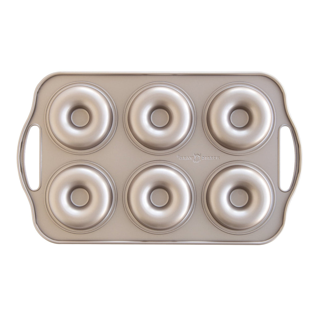 Ergonomic Manual 6 Cavity Nonstick Steel Donut Pan - Multi-Functional Manual Food Chopper & Slicer Detail