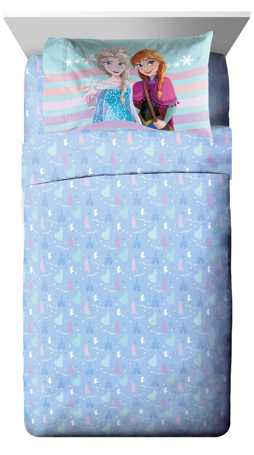 Heavyweight Warmth The Poet Inside 5 Piece Twin Size Kids Comforter Set wth Sham - Super Soft Elsa Bed Set for Kids - Luxurious Quilted Duvet Cover Set Detail