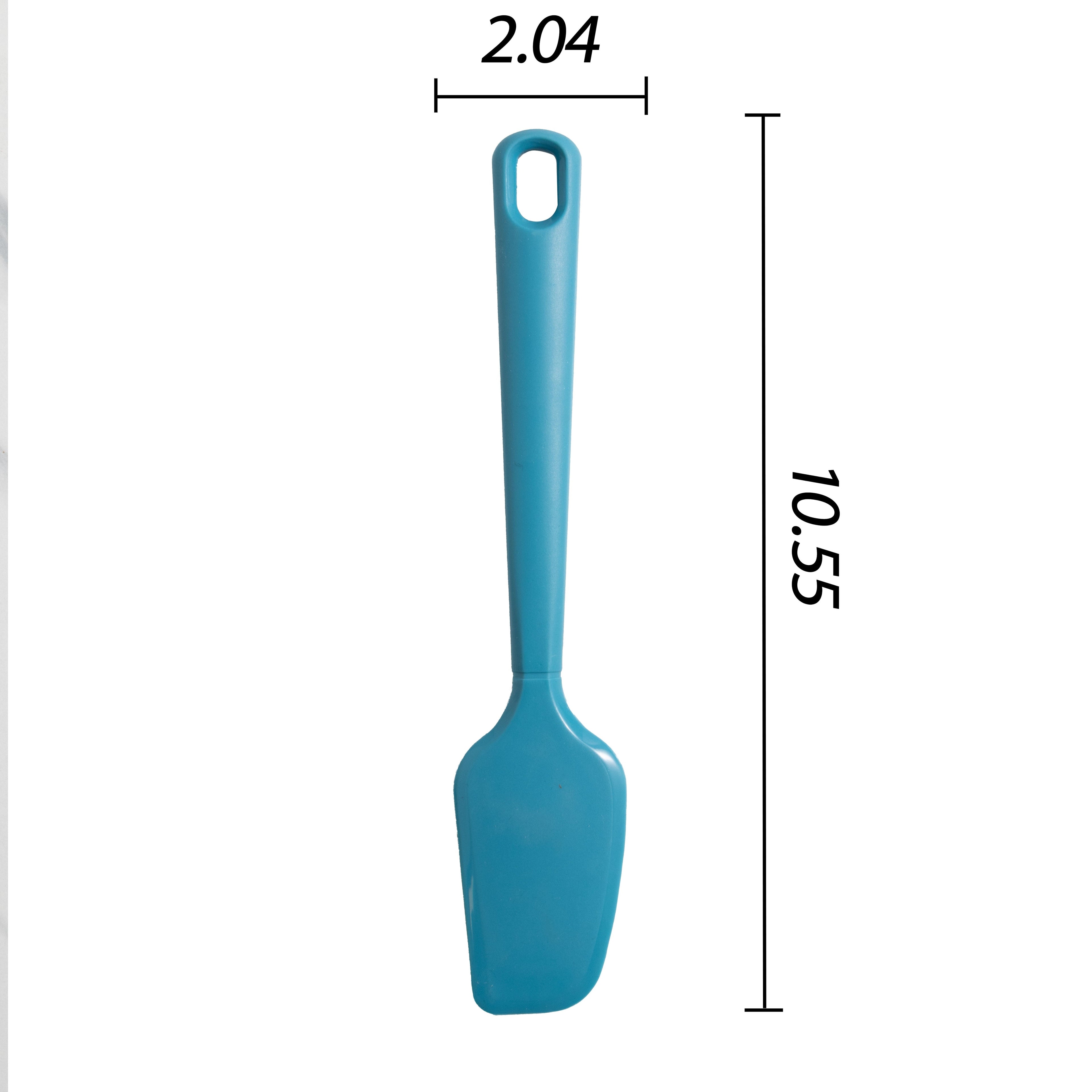 Heavy Duty Silicone Food- Grade Blue 10.55" L Kitchen Spatula - Multi-Purpose Hand Tool for Daily Meal Prep Detail