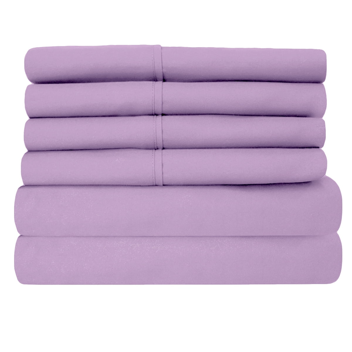 Wrinkle-Resistant Super-Soft 1600 Series Double-Brushed 3 Pcs Bed Sheets Set (Twin, Lilac) - Luxury Bed Sheet Set with Deep Pockets Detail