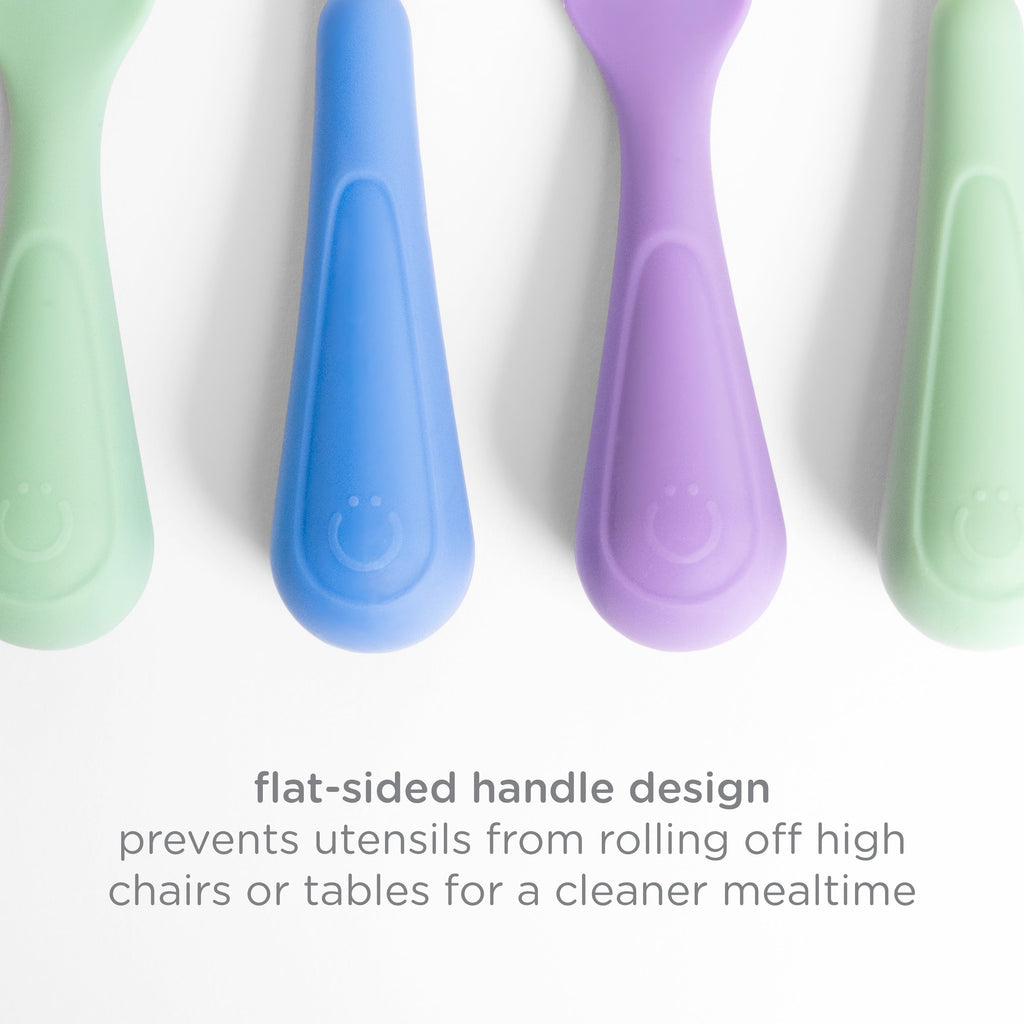 Chef-Quality Silicone Toddler Training Spoons, Baby, Silicone Flatware Sets, 3 Pack - High-Precision Culinary Tool for Baking & Cooking Detail