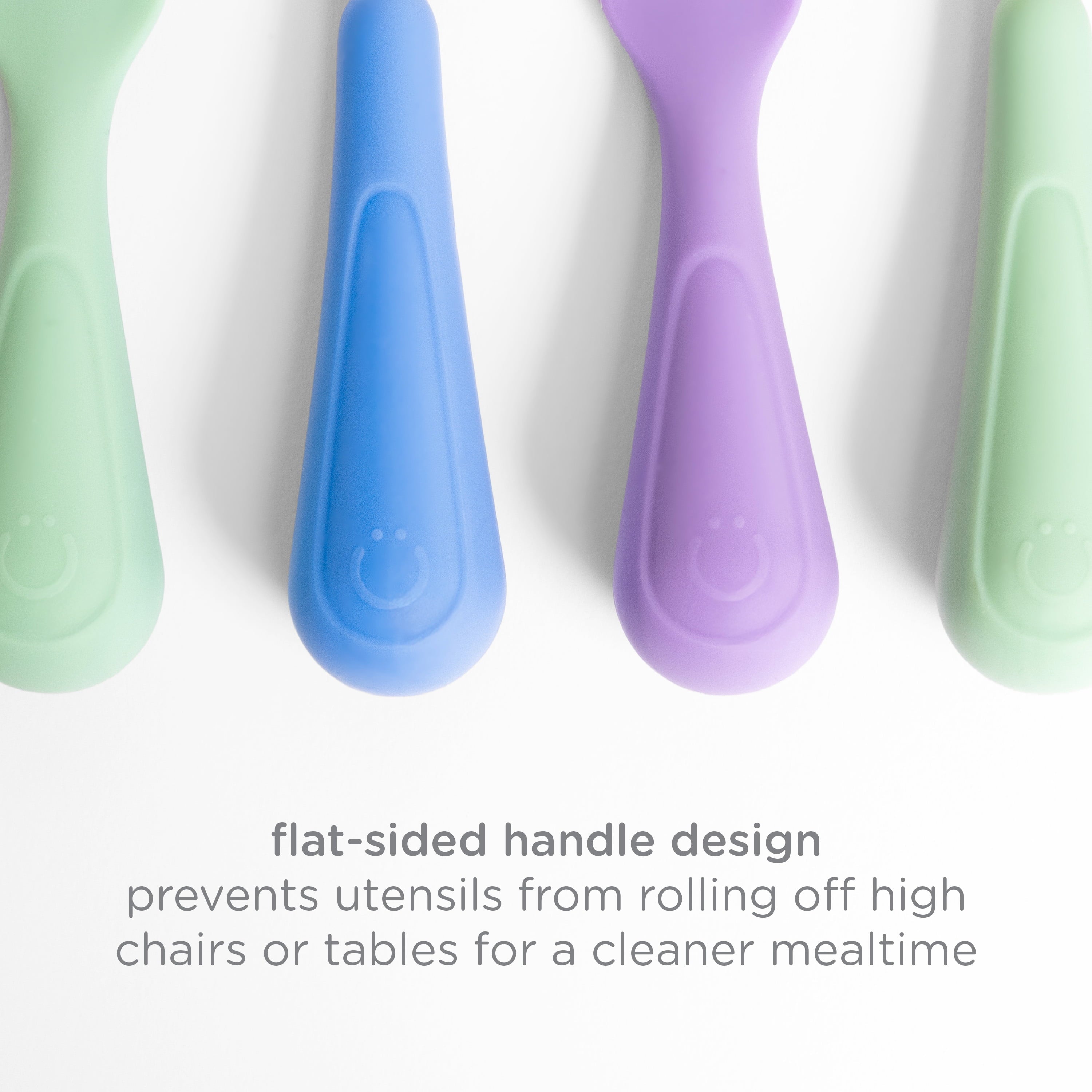 Chef-Quality Silicone Toddler Training Spoons, Baby, Silicone Flatware Sets, 3 Pack - High-Precision Culinary Tool for Baking & Cooking Detail