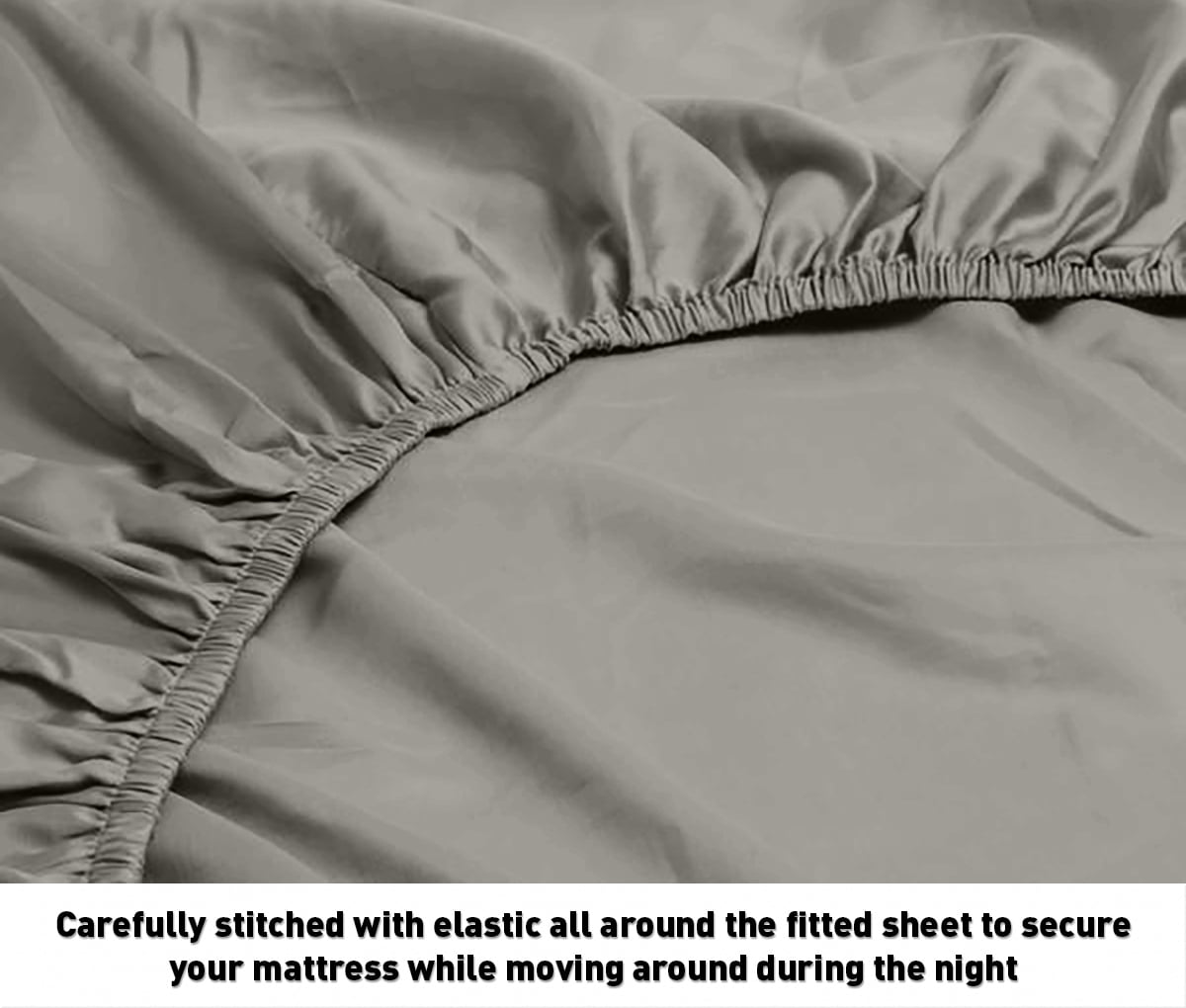 Ultra-Soft 600 100% Cotton Wrinkle Free Striped Sheet Set (Twin, Gray) - Luxury Bed Sheet Set with Deep Pockets Detail