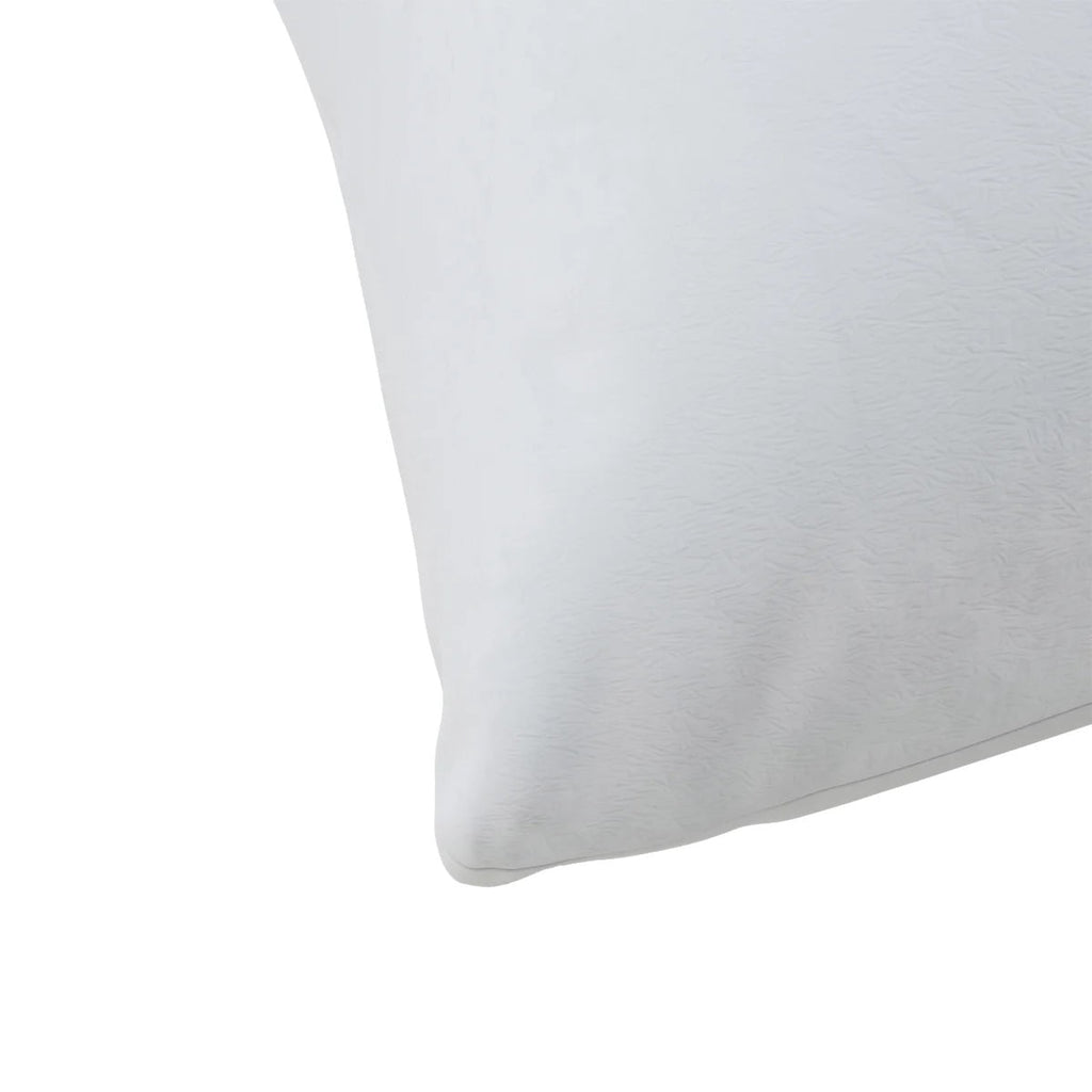 Decorative Plump Huggable Support Bed Pillow, Standard- Soft Velvety Cover, Squishable Comfort (2 Count) - Ergonomic Memory Foam Pillow for Neck Pain Support Detail
