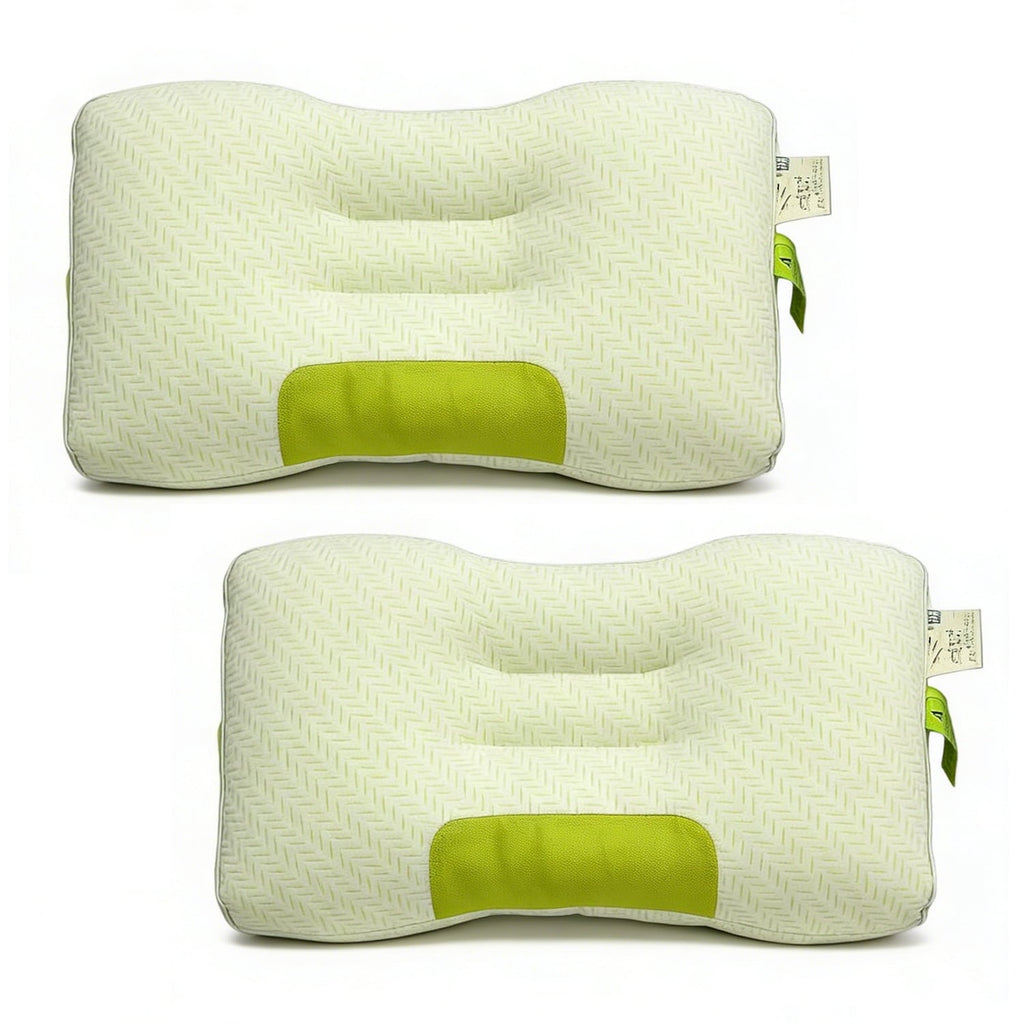 Fluffy Shredded 2-Pack Bamboo Fiber Bed Pillow (29.13" x 18.9") - A-Class Safe and Cooling - Orthopedic Shredded Foam Bed Pillow Set - Default Title