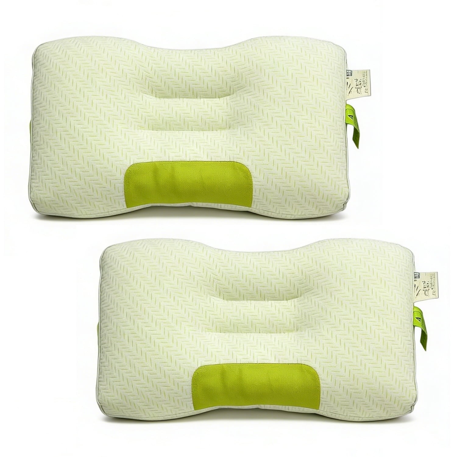 Fluffy Shredded 2-Pack Bamboo Fiber Bed Pillow (29.13" x 18.9") - A-Class Safe and Cooling - Orthopedic Shredded Foam Bed Pillow Set - Default Title