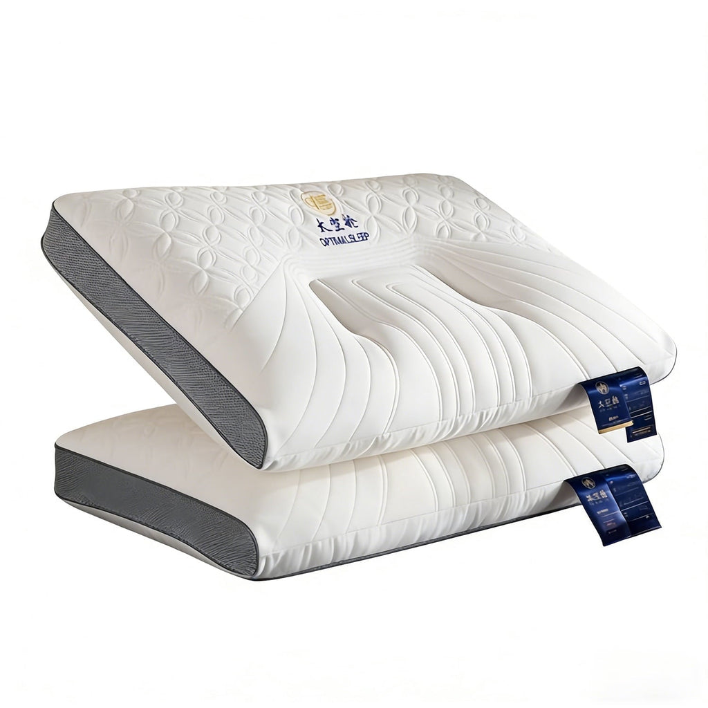 Ergonomic Memory Foam 2-Pack Space Capsule Bed Pillow (29.13" x 18.9") - Plush and Supportive - Ergonomic Memory Foam Pillow for Neck Pain Support - Default Title