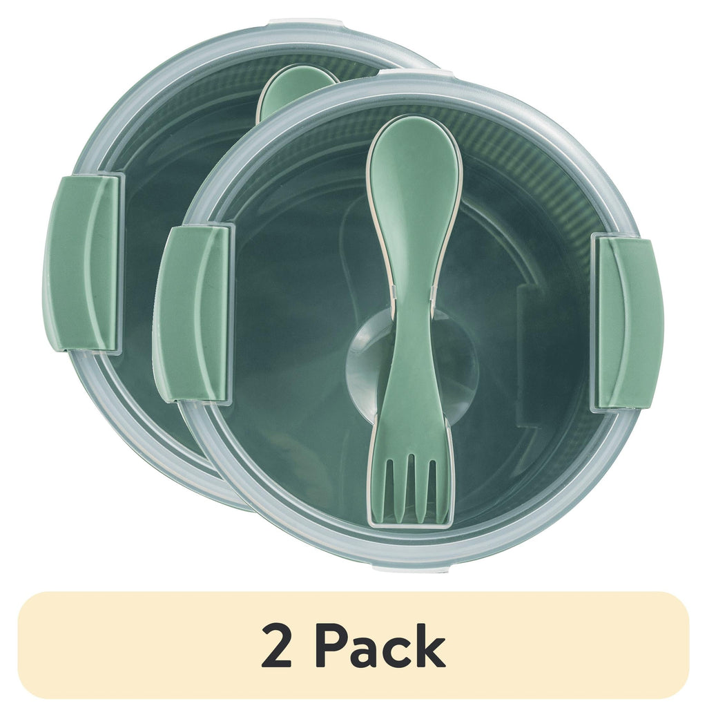 Deliciously Squishy (2 pack) Food Storage Bento Container, Round, Green, 47oz Capacity, A Practical Choice for School Lunches a... - Playful Star & Heart Shaped Geometric NeeDoh - Default Title
