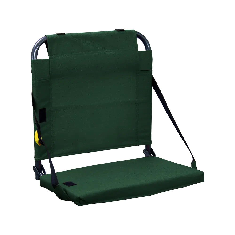 Compact Cushion BleacherBack - Choice 696 - Ergonomic Portable Stadium Seat for Sports Events - Hunter