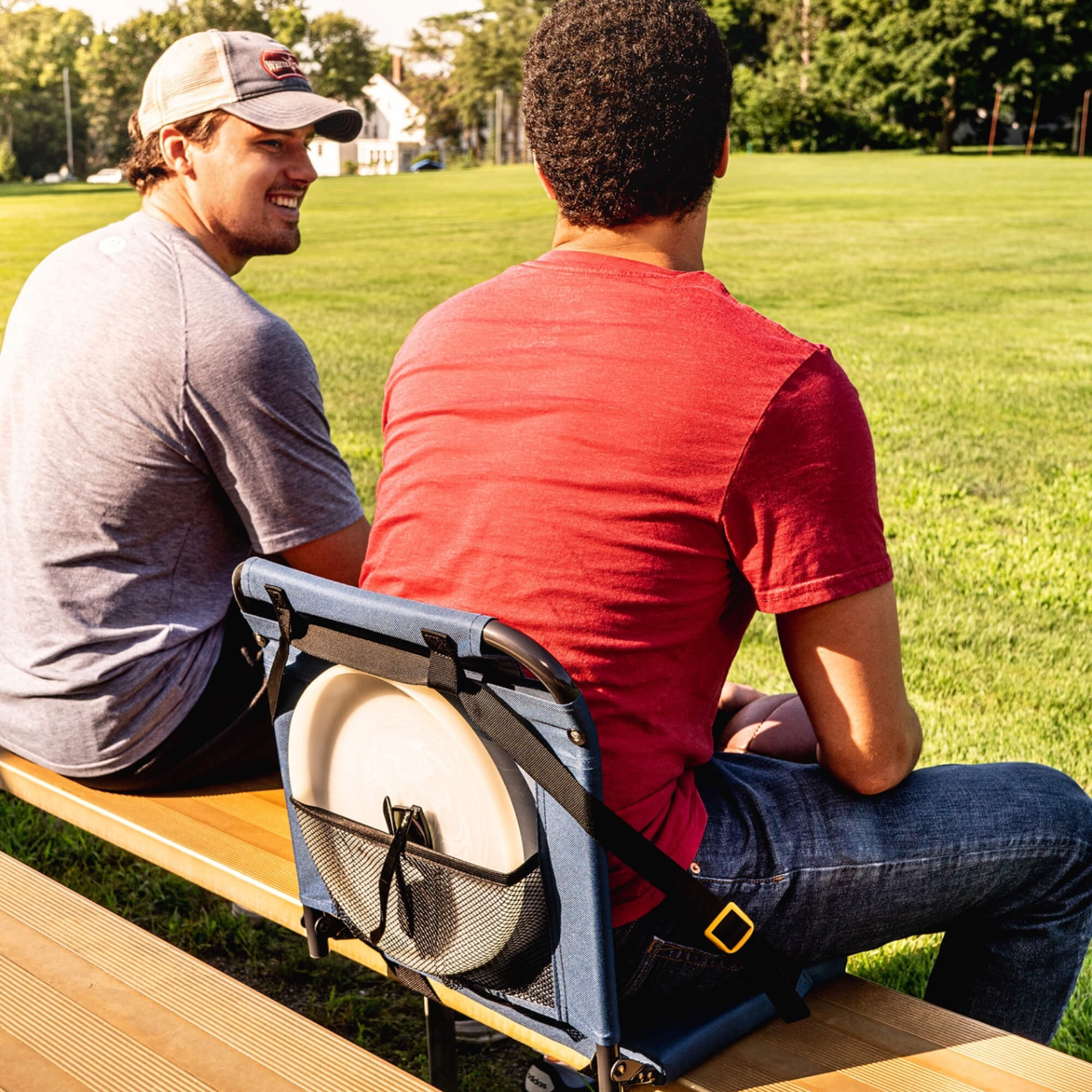 Compact Cushion BleacherBack - Choice 696 - Ergonomic Portable Stadium Seat for Sports Events Detail
