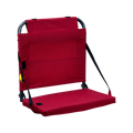 Compact Cushion BleacherBack - Choice 696 - Ergonomic Portable Stadium Seat for Sports Events - Red