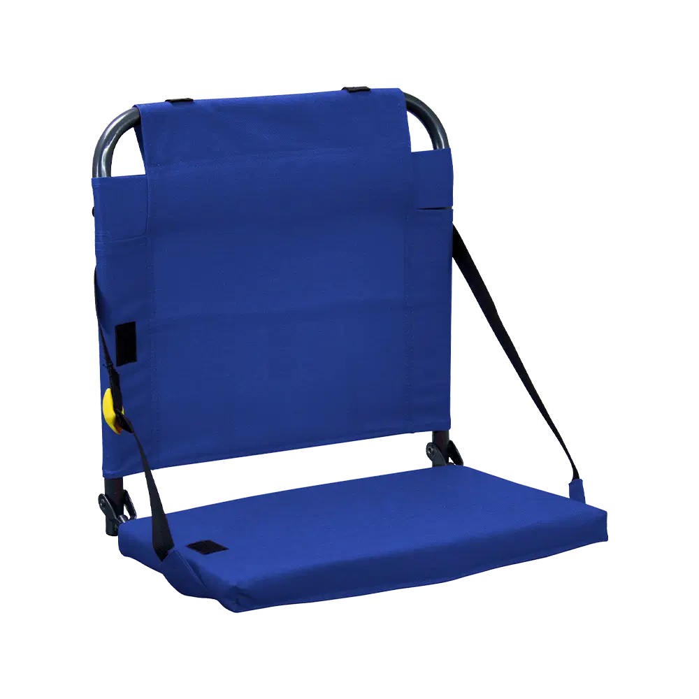 Compact Cushion BleacherBack - Choice 696 - Ergonomic Portable Stadium Seat for Sports Events - Royal Blue