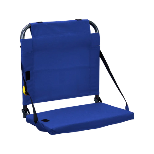 Compact Cushion BleacherBack - Choice 696 - Ergonomic Portable Stadium Seat for Sports Events - Royal Blue