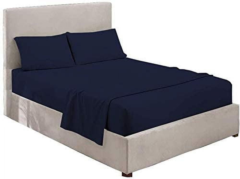 Cooling Sateen Luxury Bed Sheets Set - 800 Thread Count 100% Egyptian Cotton Sheets - 4 Piece Sheet Set Fits Mattress Upto 24 Inch D... - Premium Ultra-Soft Pillowcase Pair for Sleeping Detail