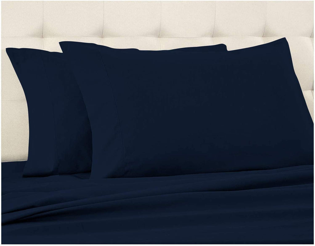 Cooling Sateen Luxury Bed Sheets Set - 800 Thread Count 100% Egyptian Cotton Sheets - 4 Piece Sheet Set Fits Mattress Upto 24 Inch D... - Premium Ultra-Soft Pillowcase Pair for Sleeping Detail