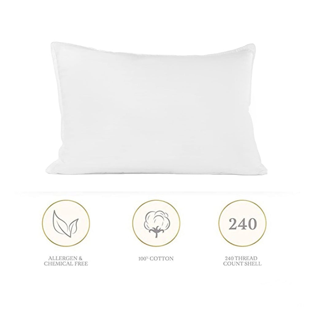 Decorative Plump Pillows Standard Size Set of 2, Bed Pillows for Sleeping, Standard Pillows 2 Pack for Back, Stomach or Side Sleepers,... - Orthopedic Shredded Foam Bed Pillow Set Detail
