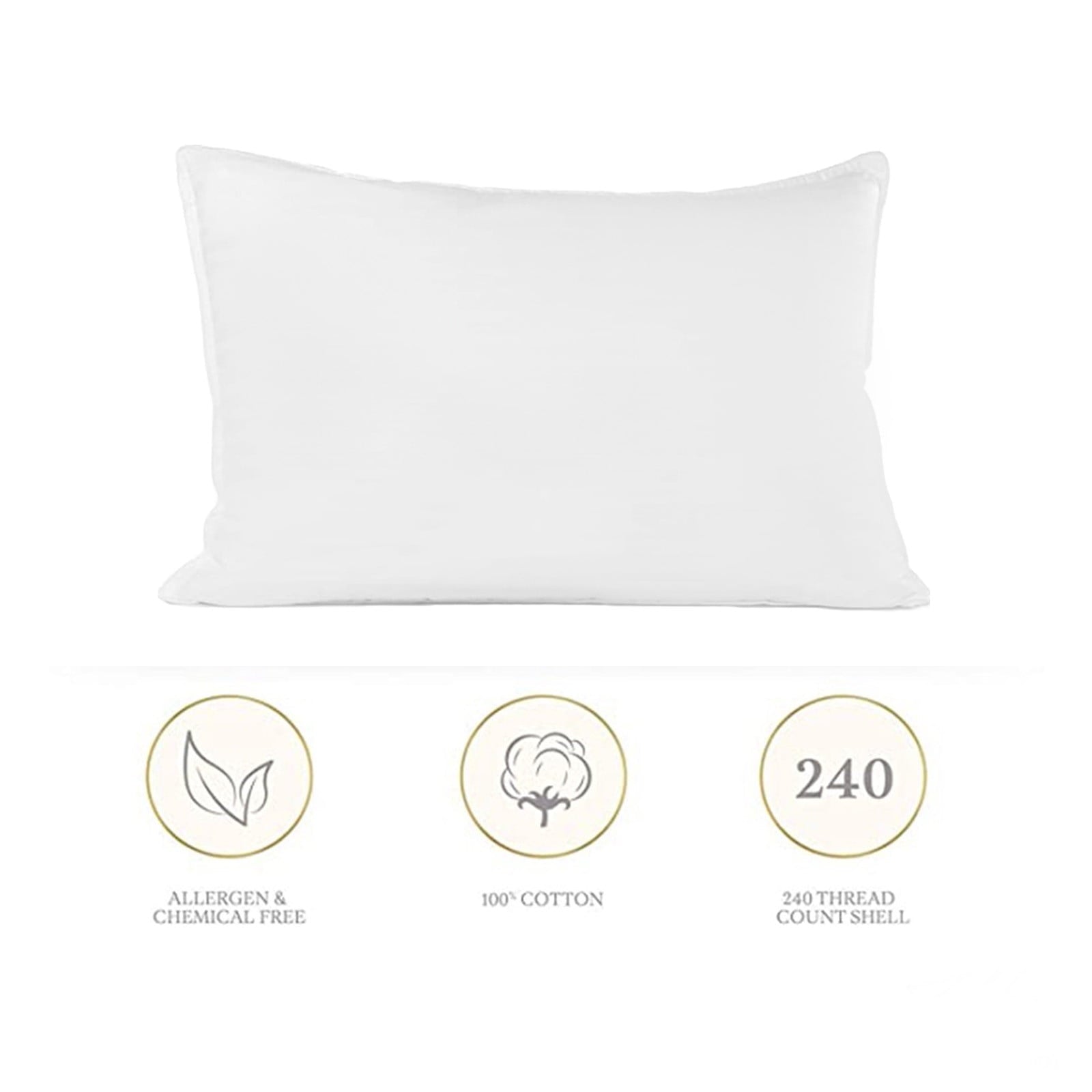 Decorative Plump Pillows Standard Size Set of 2, Bed Pillows for Sleeping, Standard Pillows 2 Pack for Back, Stomach or Side Sleepers,... - Orthopedic Shredded Foam Bed Pillow Set Detail