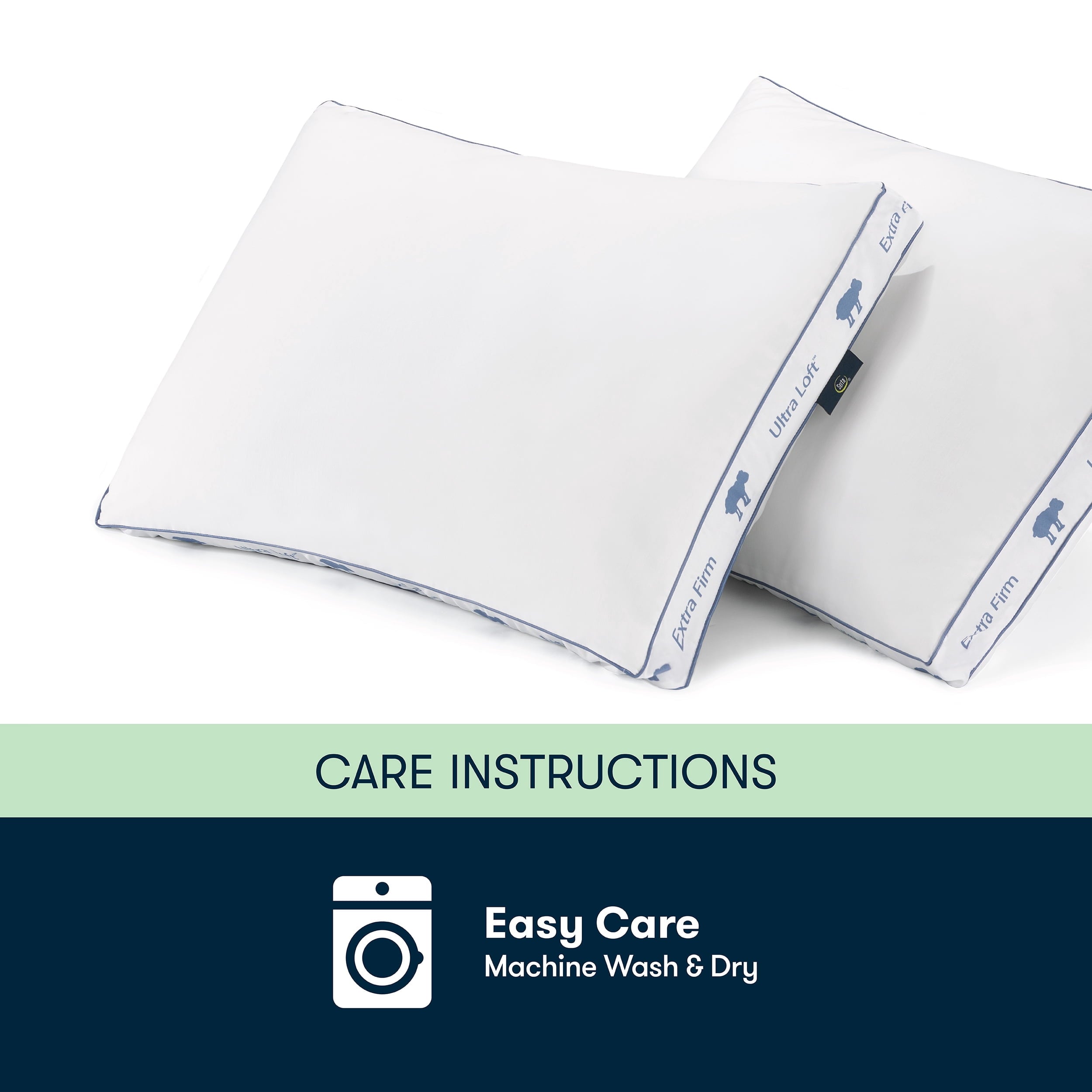 Fluffy Shredded Ultra Loft Standard/Queen Bed Pillow, Extra Firm Support - Orthopedic Shredded Foam Bed Pillow Set Detail