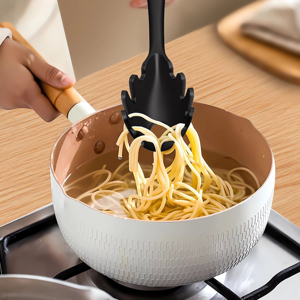 Time-Saving Silicone Cooking Utensils Set - 446°F Heat Resistant Kitchen Utensils,Turner Tongs,Spatula,Spoon,Brush,Whisk,Ki... - Premium Stainless Steel Garlic Presser & Peeler Detail