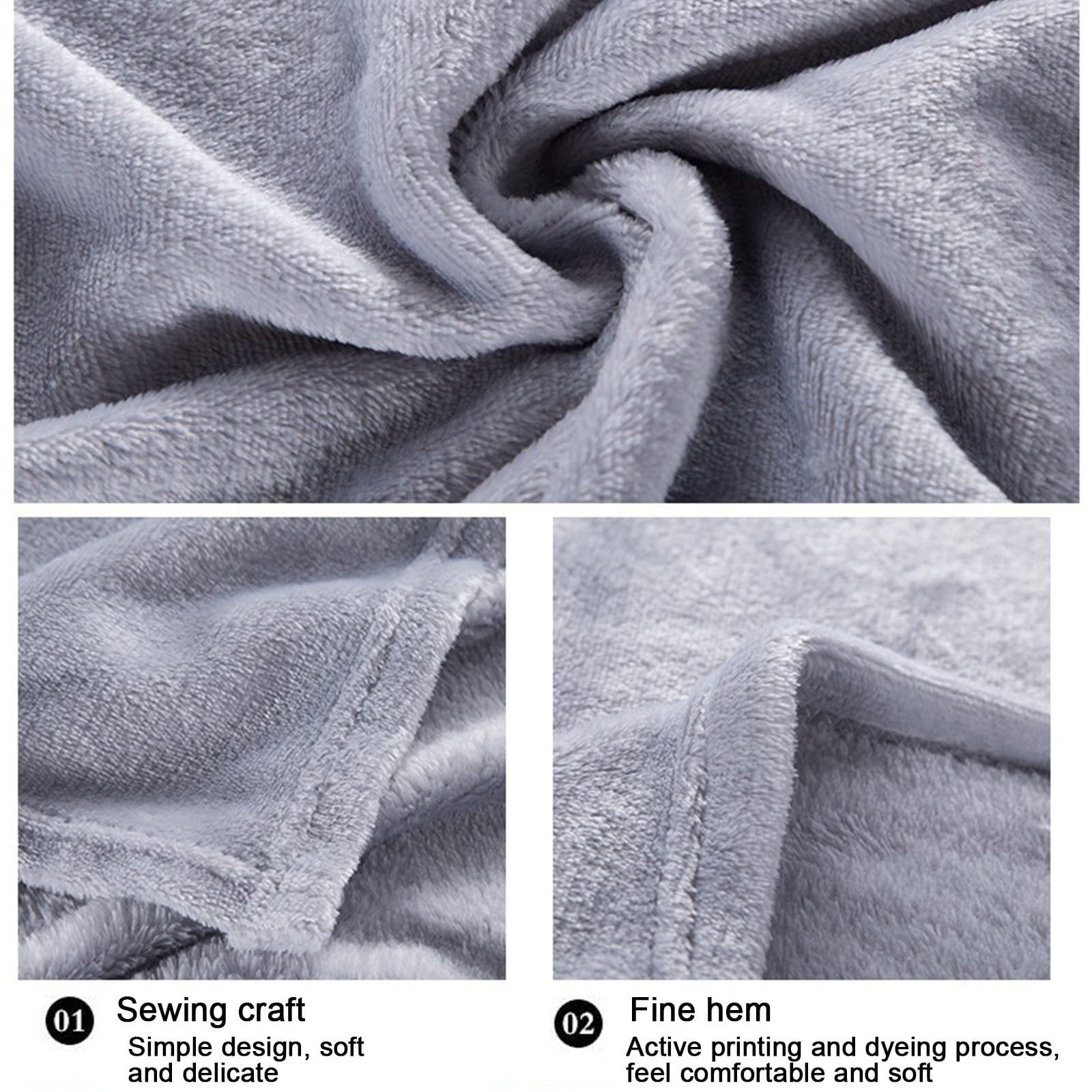 Reversible Sherpa Under $5 Flannel Blanket 27.56X39.37 Inches Blanket Soft Cozy Throw Blanket for Couch, Bed, Household Blanket for All... - Lightweight Plush Warm Blanket for All Seasons Detail