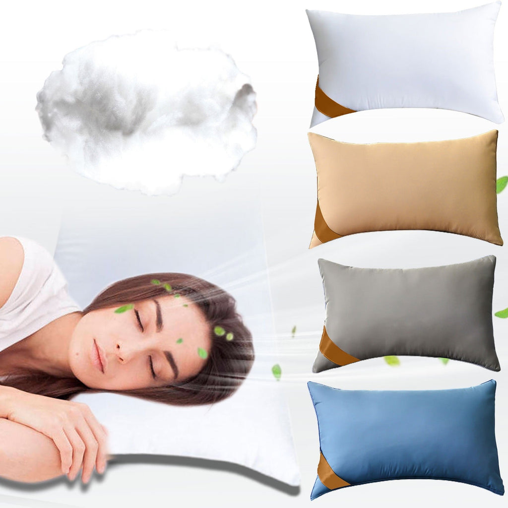 Hotel Collection Pillows Set of 2 - White Pillows 2 Pack Hotel Quality Bed Pillows for Sleeping Soft and Supportive Pillows for Side, ... - Ergonomic Memory Foam Pillow for Neck Pain Support Detail