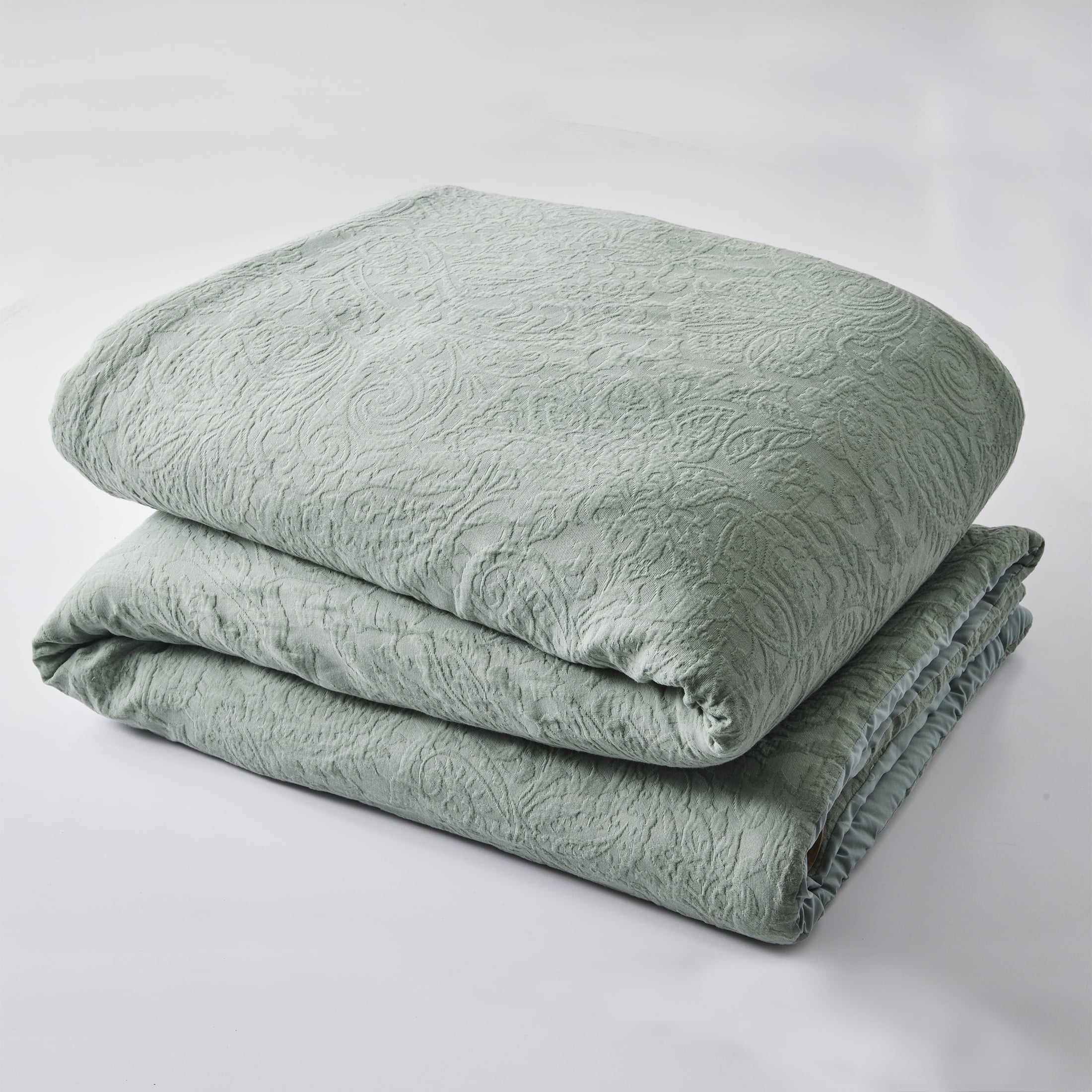 Hypoallergenic Cloud 3-Piece Sage Floral Comforter Set, Full/Queen - Hypoallergenic Ultra-Fluffy Quilt for Winter Detail
