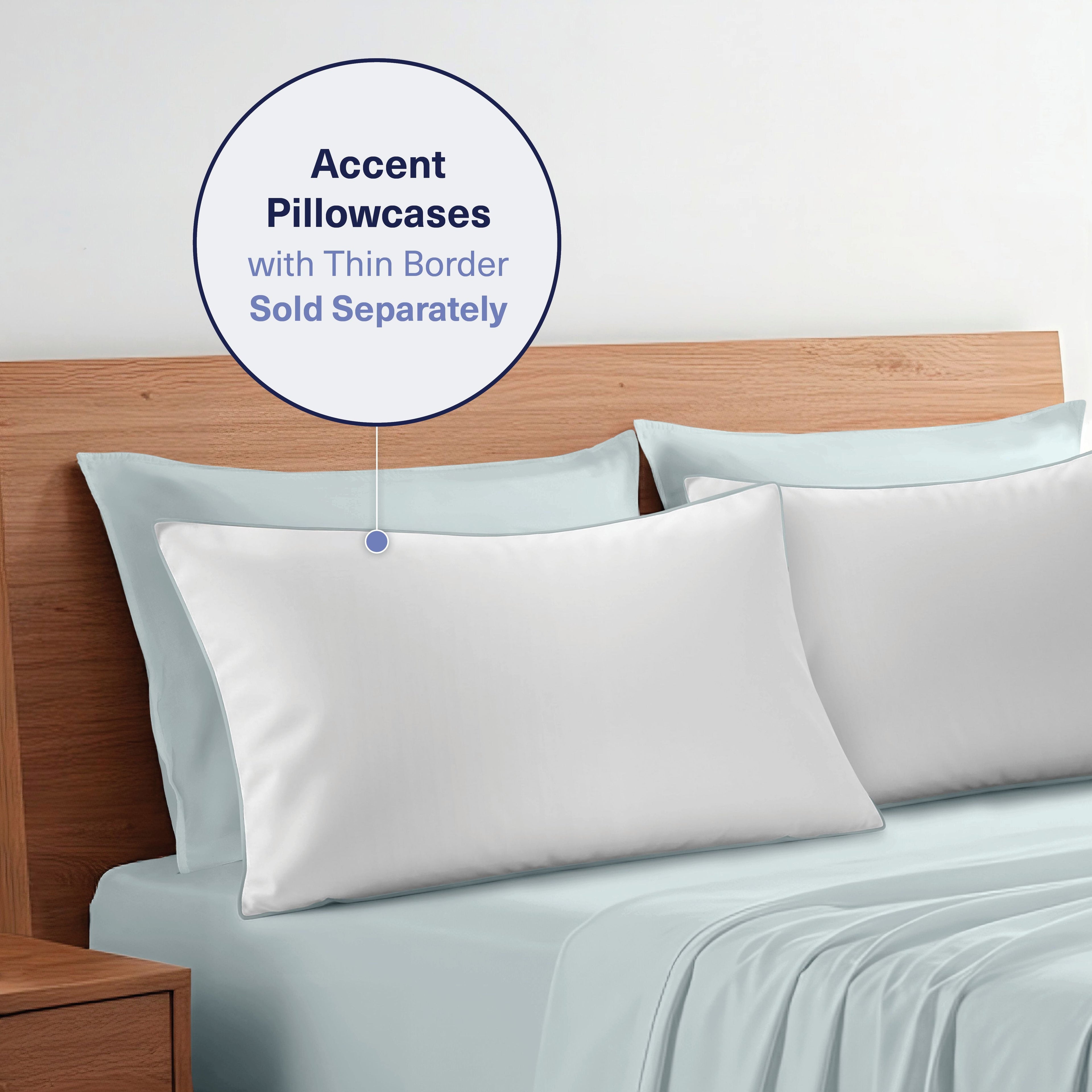 Wrinkle-Resistant Kickoff Viscose Bamboo Sheets Twin Size 3-pc 100% Organic Bamboo Viscose Bed Cooling Sheets Twin Size Set Cool Beddin... - Premium Ultra-Soft Pillowcase Pair for Sleeping Detail