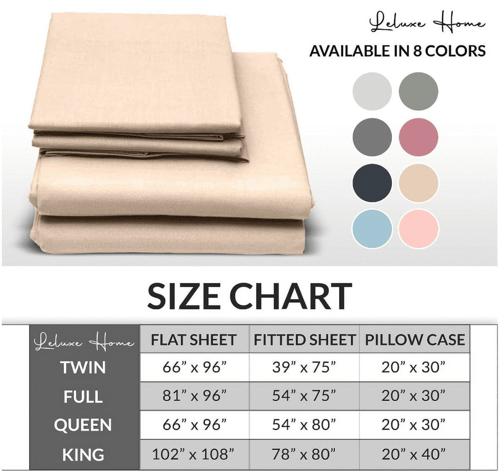 Wrinkle-Resistant 4-Piece Full Pink Sheet Set - Cooling, Wrinkle-Free - Breathable Egyptian Cotton Flat & Fitted Sheets Detail