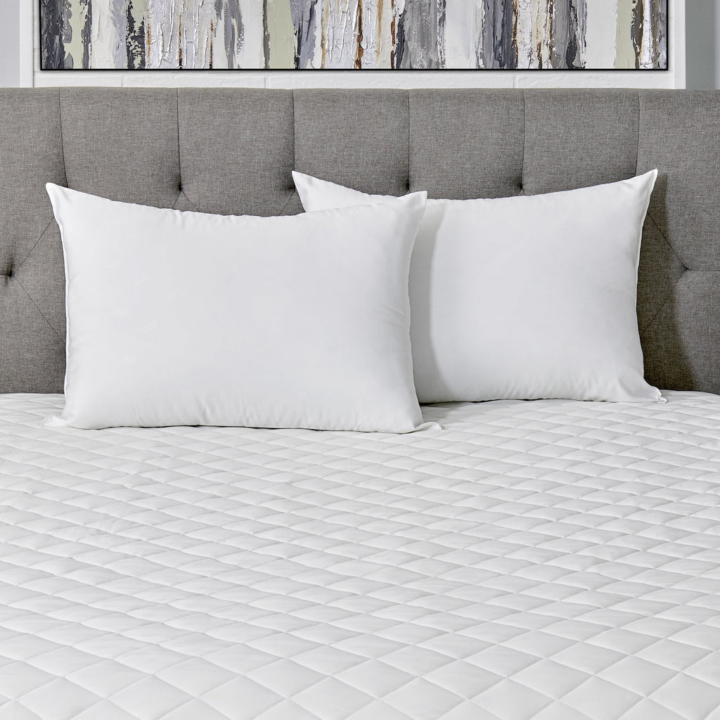 Fluffy Shredded Cotton Fresh Bed Pillow, S/Q, White- 2 Pack Antimicrobial Allergy Defense Fabric - Orthopedic Shredded Foam Bed Pillow Set Detail