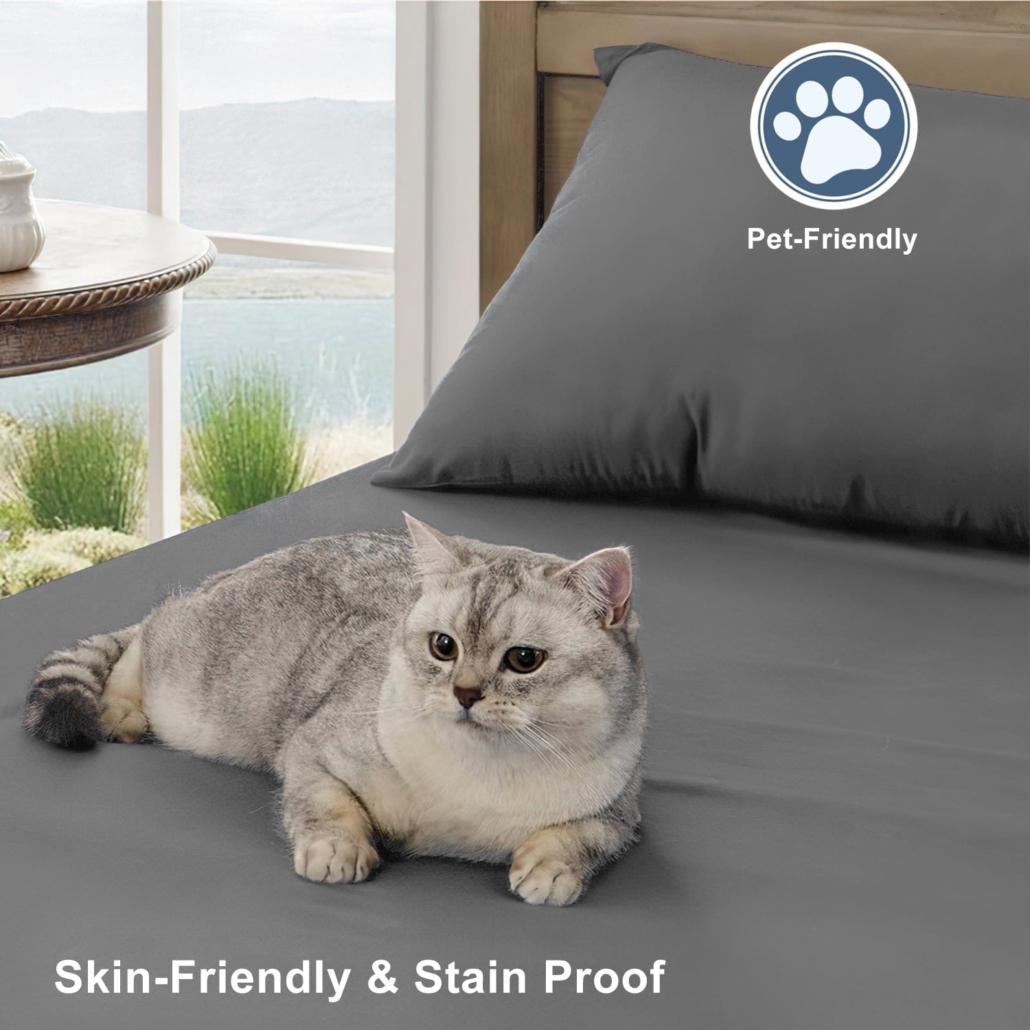 Premium Egyptian Cotton Size, Microfiber Cooling , Breathable & Hypoallergenic 4 Pieces Luxury Soft Sheet Set, Mattress Fitted up... - Luxury Bed Sheet Set with Deep Pockets Detail