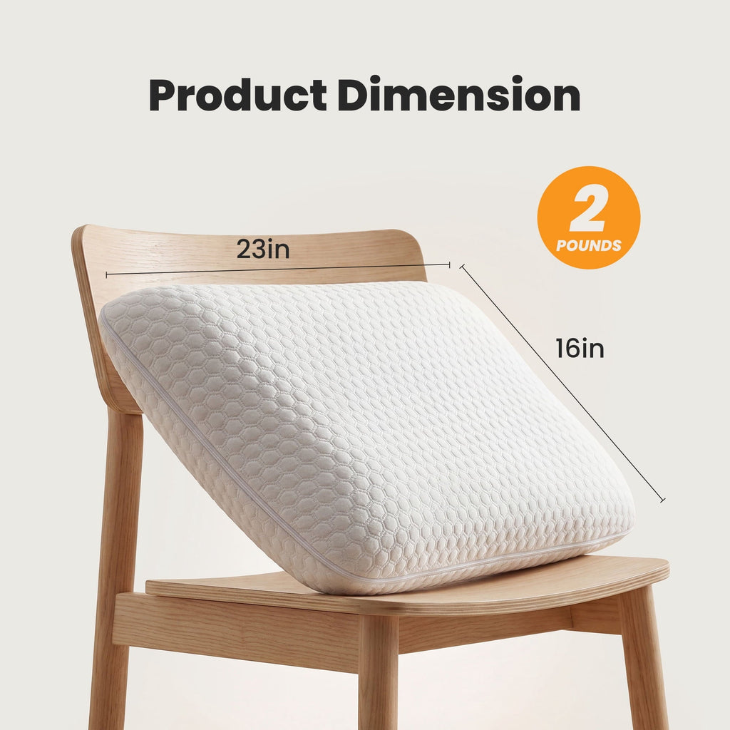 Decorative Plump Memory Foam Pillow for Sleeping, Gel Cooling Bed Pillow with Breathable Mesh and Washable Cover for Back and Side Sle... - Hotel Quality Plush Sleeping Pillows Detail