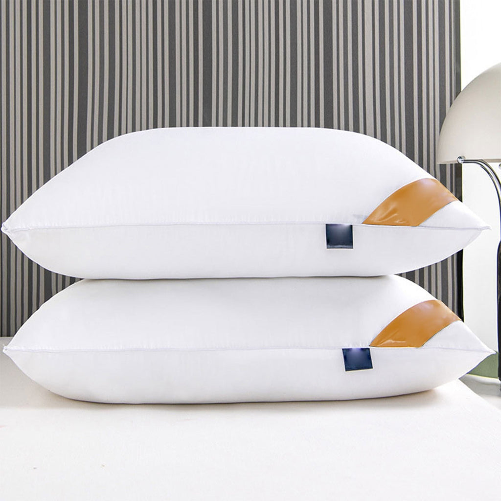 Hotel Collection Pillows Set of 2 - White Pillows 2 Pack Hotel Quality Bed Pillows for Sleeping Soft and Supportive Pillows for Side, ... - Ergonomic Memory Foam Pillow for Neck Pain Support Detail