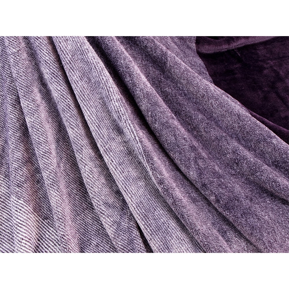 Decorative Knitted Flannel Fleece Ombre Throw Blanket for Couch | Super Soft Cozy Microfiber Couch Blanket | Gradient Decorative Accent ... - Cozy Fleece Throw Blanket for Couch & Bed Detail
