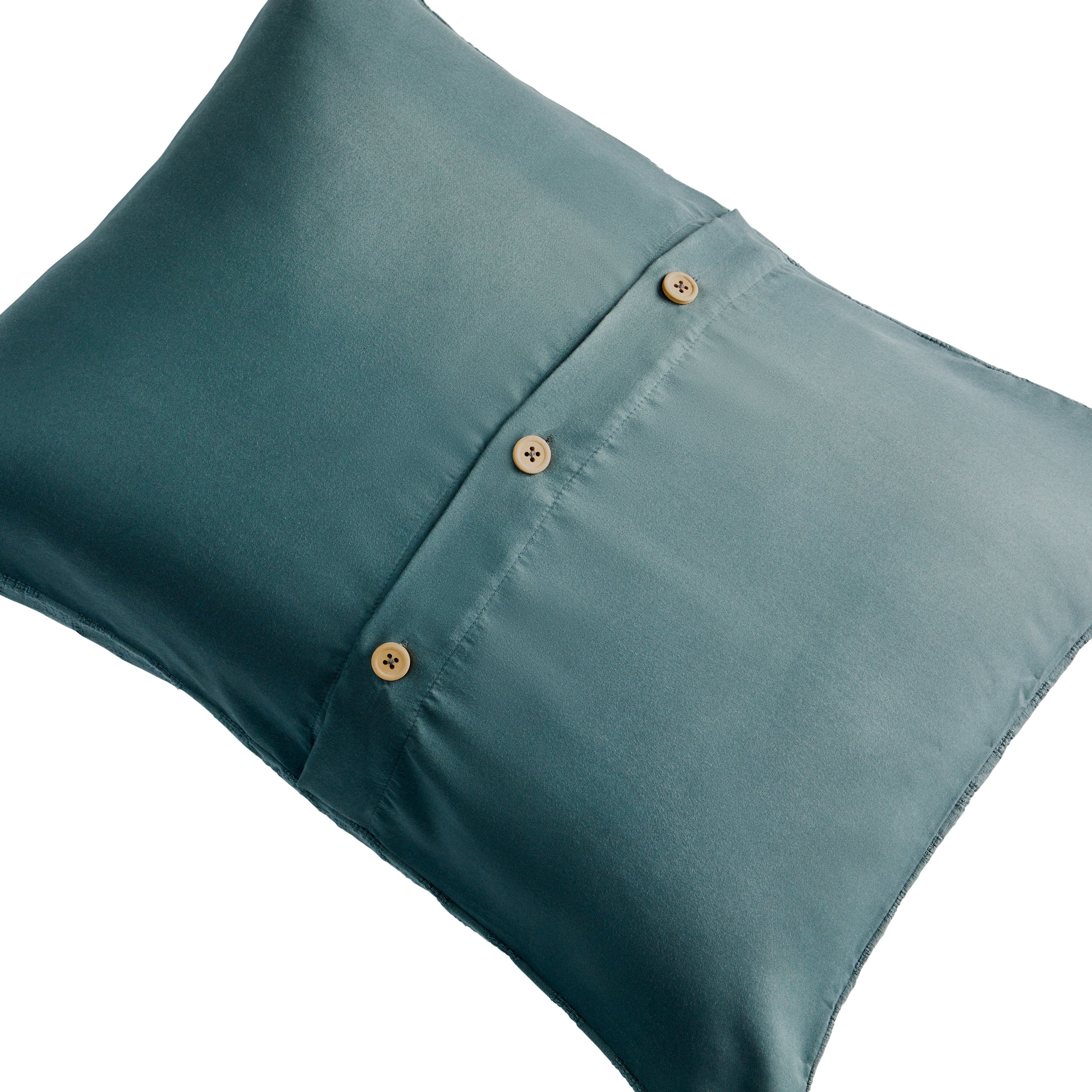 Luxurious Quilted Full/Queen Comforter Set, All-Season, 3-Piece, Nimbus Blue Block Weave - Luxurious Quilted Duvet Cover Set Detail